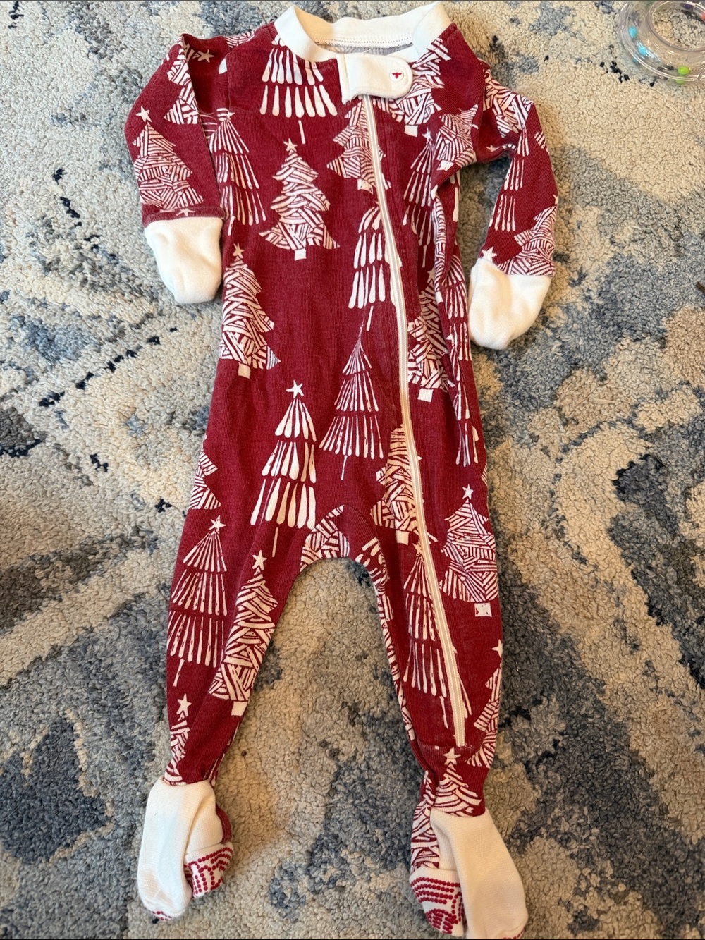 Burt’s bees baby red and white Christmas onesie